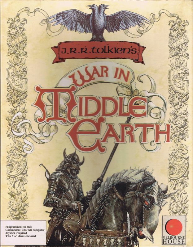 War in Middle Earth box art for Commodore 64